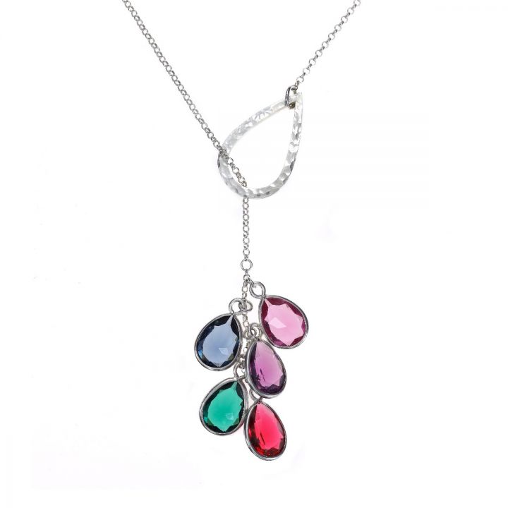 Enchanted Lariat Birthstone Necklace [Sterling Silver]