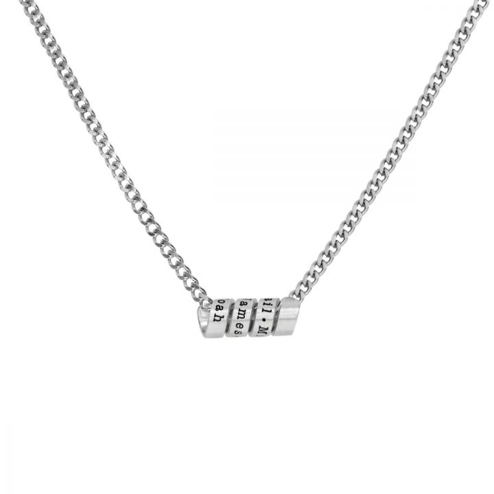 Family Wrap Name Necklace - Sterling Silver