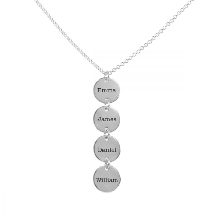 Family Circles Name Necklace [Sterling Silver]