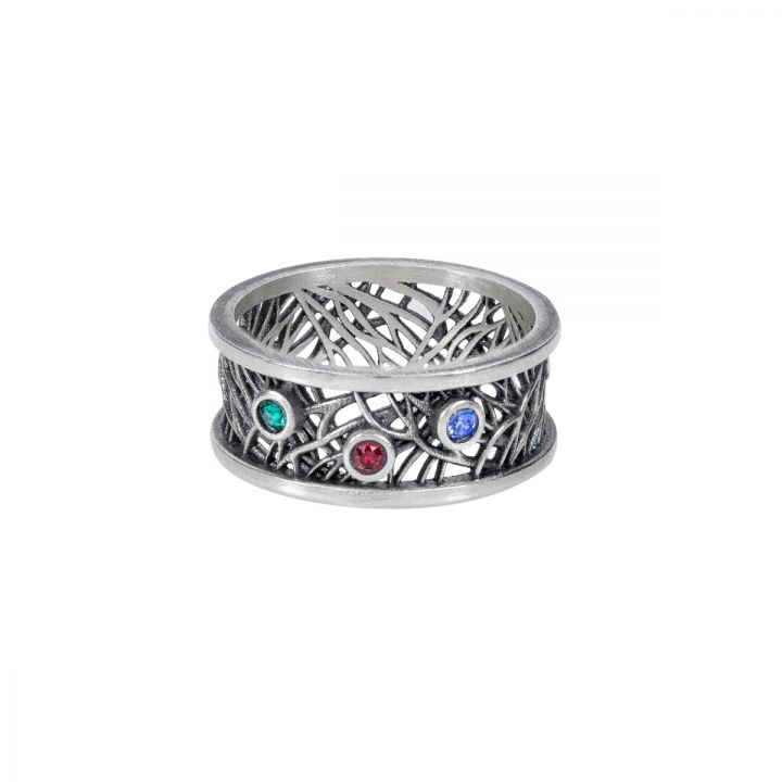 Family Roots Birthstone Ring [Sterling Silver]