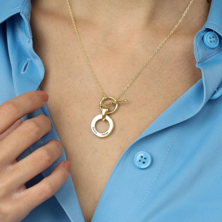 Linked Together Name Necklace - [Classic Chain / 18K Gold Plated]