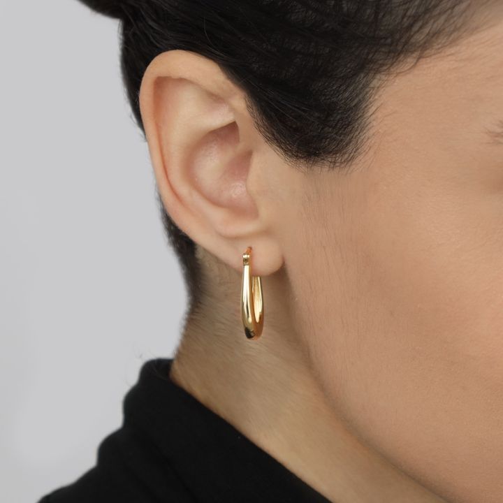 Pure Elegance Hoop Earrings [18K Gold Vermeil]