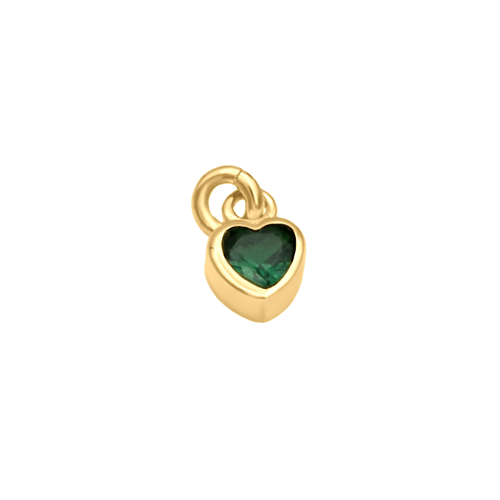 Green Heart Charm for Multi-Name Necklace [18K Gold Plated]