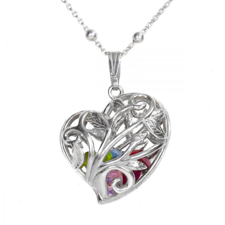 Gnoce Birthstone Heart Necklace - Gnoce.com