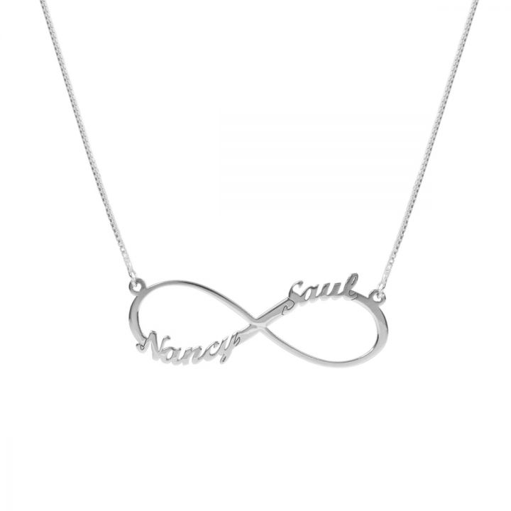 Dazzling Infinity Name Necklace [Sterling Silver]