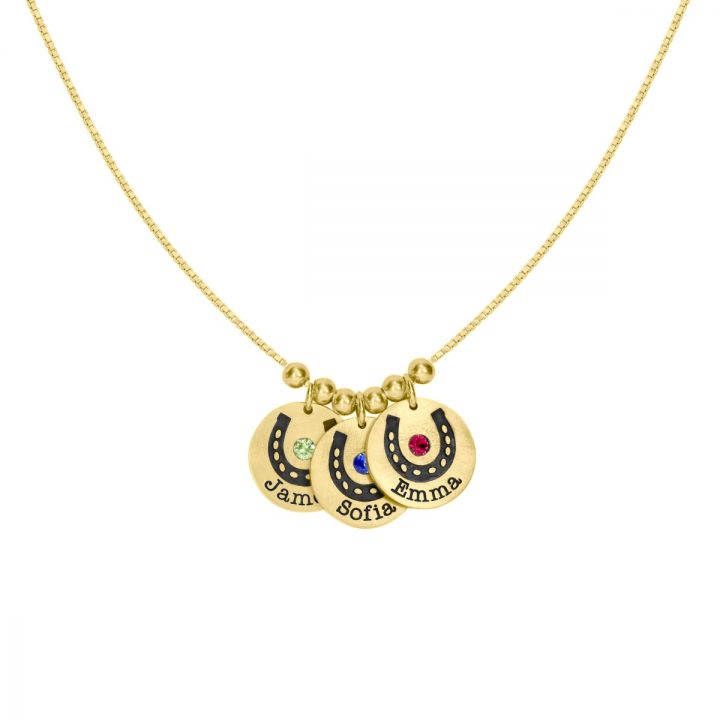 Lucky Charm Name Necklace [Gold Plated]