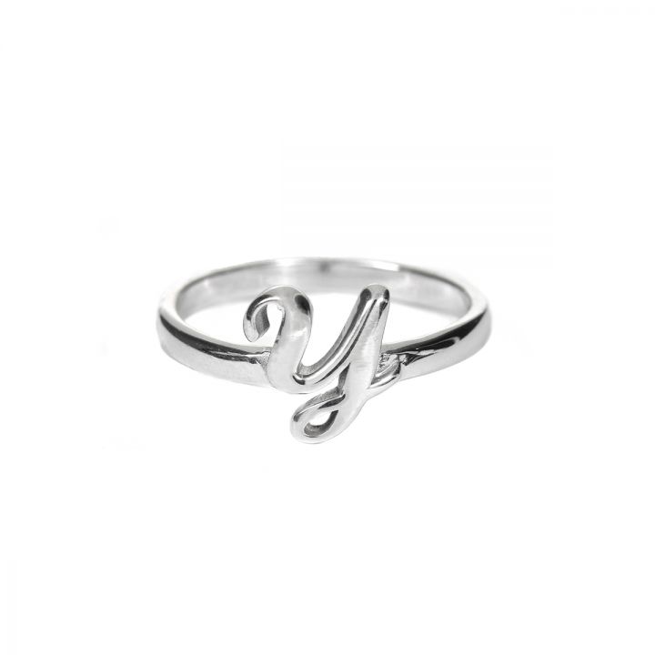 3D Initial Ring [Sterling Silver]