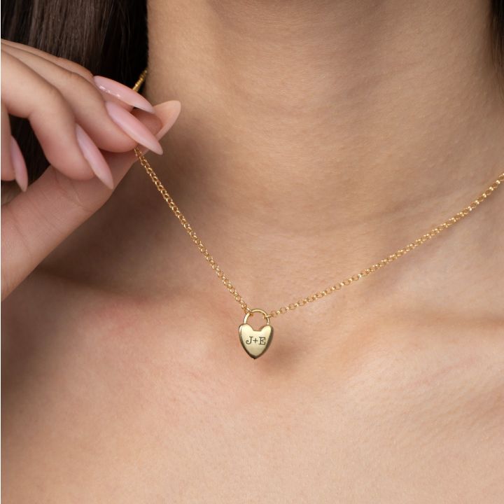 Heart pendant with initial discount