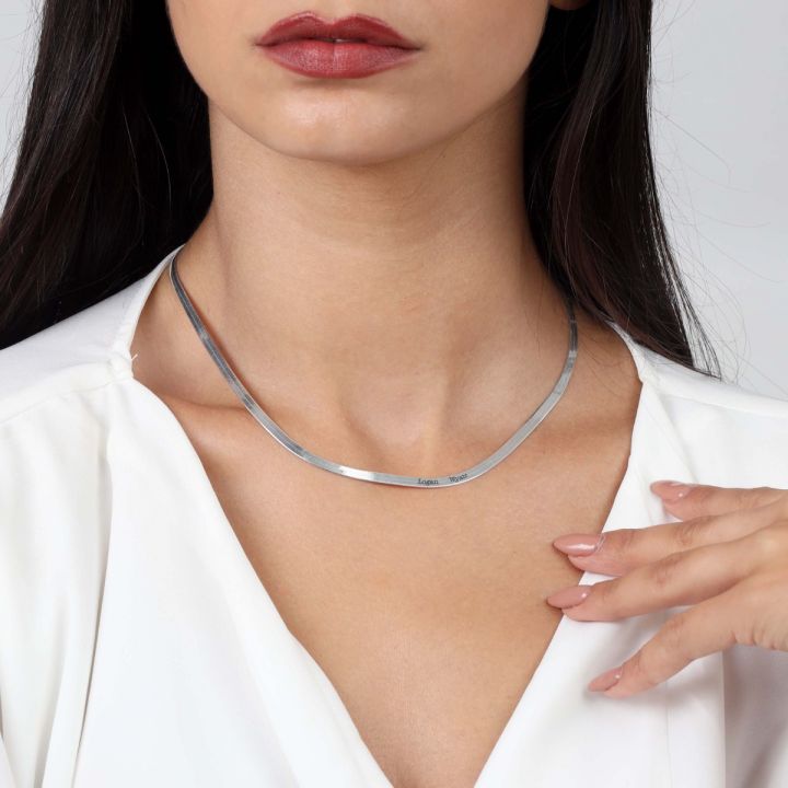 Womens herringbone necklace boveda 62