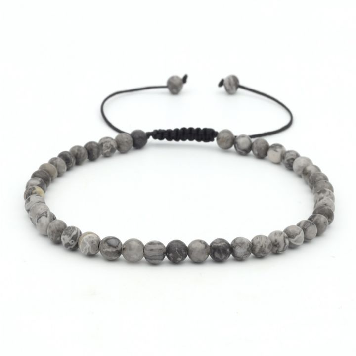 Labradorite Beaded Bracelet - 4mm
