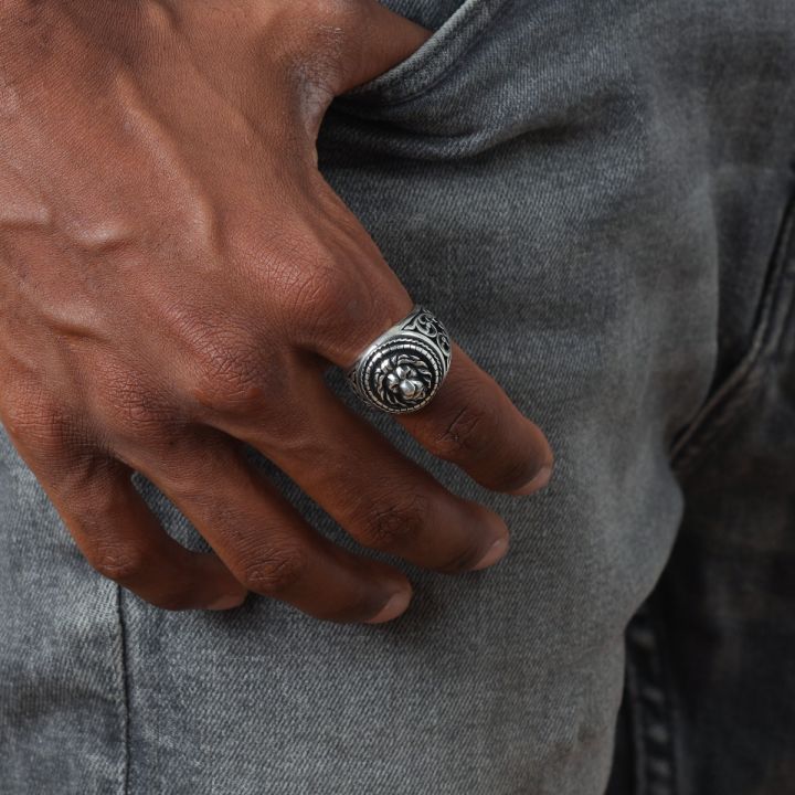 Lionheart Ring for Men (Silver) - Talisa
