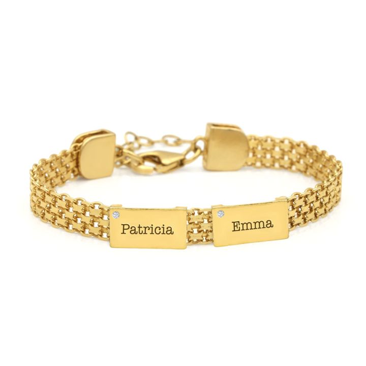 Diamond nameplate bracelet shop