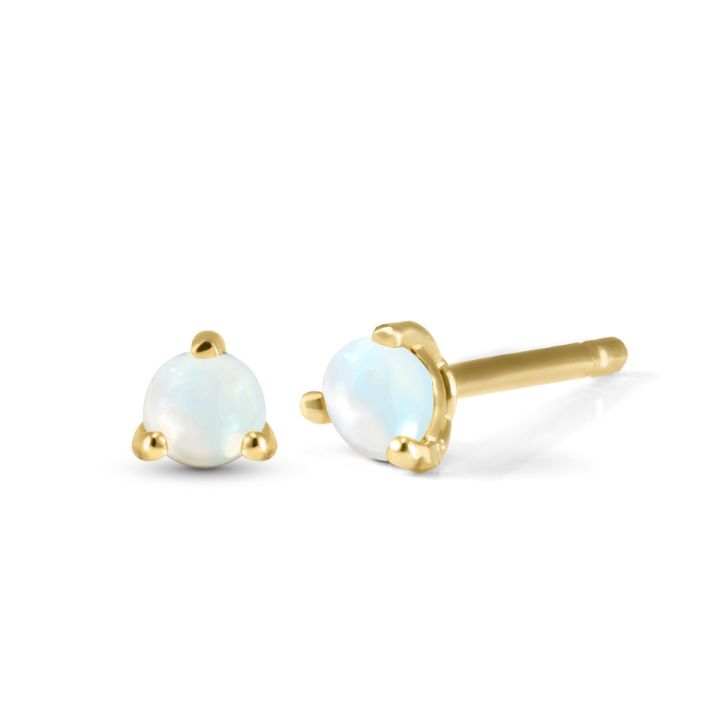 October Moonstone Birthstone Earrings [14 Karat Gold]