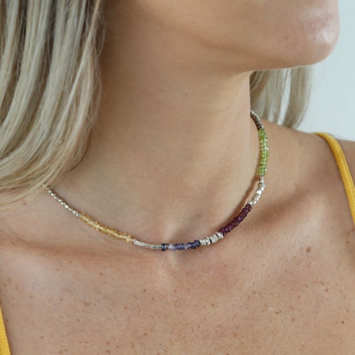 Gemstone Synergy Necklace - Sterling Silver
