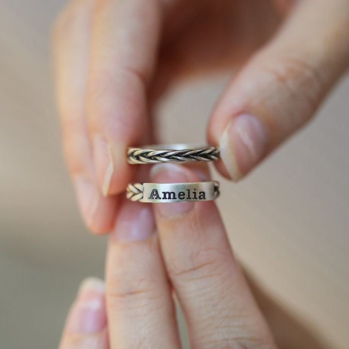 Love Promise Rings for Women (Silver) - Talisa - Name Rings