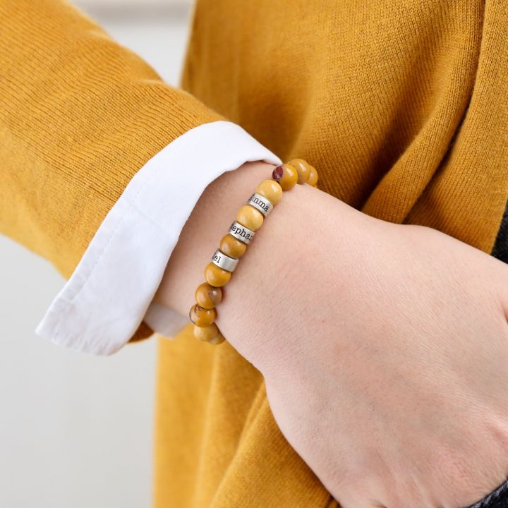 Yellow jasper bracelet on sale