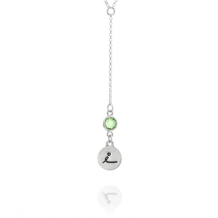 BE LOVE - Tail Chain Sterling Silver Necklace with Swarovski® Crystal