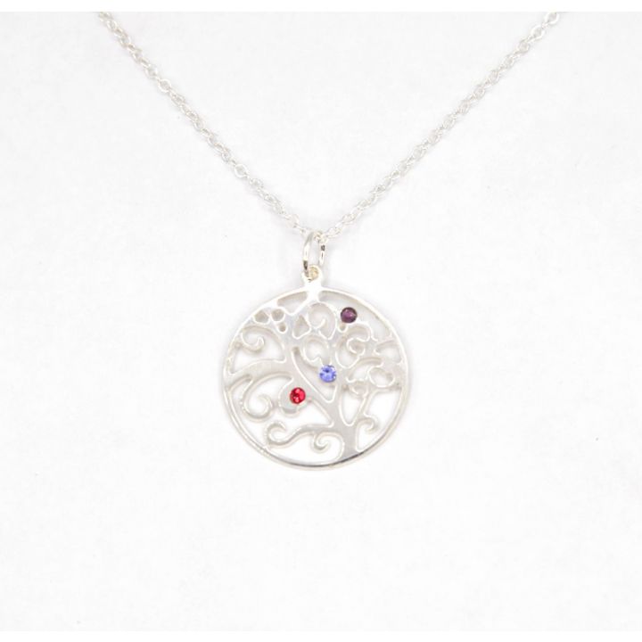 Tree of Life Necklace with Birthstones | Family Jewelry – The Silver Wing