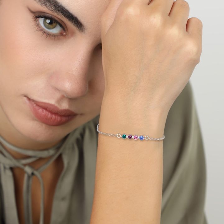Talisa Sterne Geburtsstein Armband [Sterlingsilber]