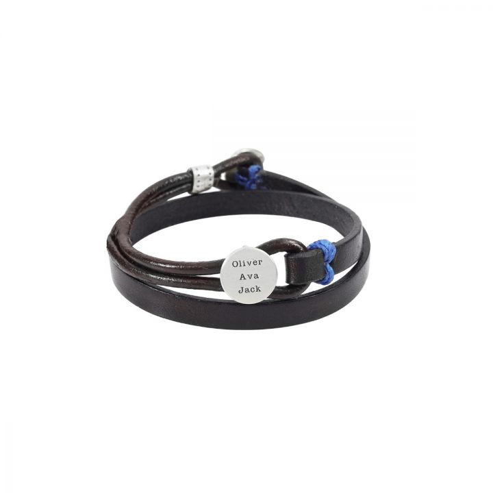 Blue Ocean Name Bracelet [Sterling Silver]