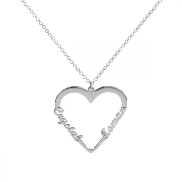 Our Heart Name Necklace [Sterling Silver]