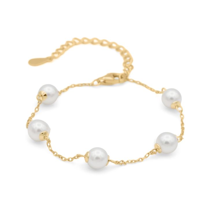 Pearlish Pearl Dot x White Gold Bracelet