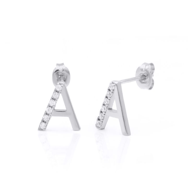 Personalized Diamond Earrings Initial Earrings Best Gift For Her Talisa