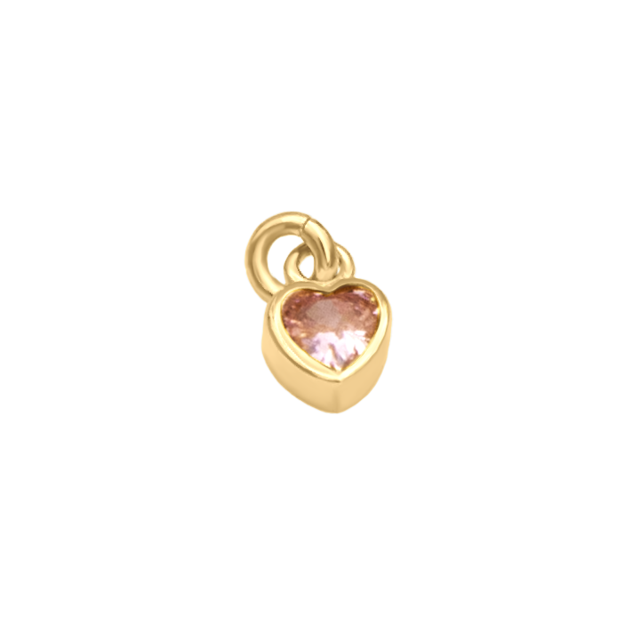 Pink Heart Charm for Multi-Name Necklace [18K Gold Plated]