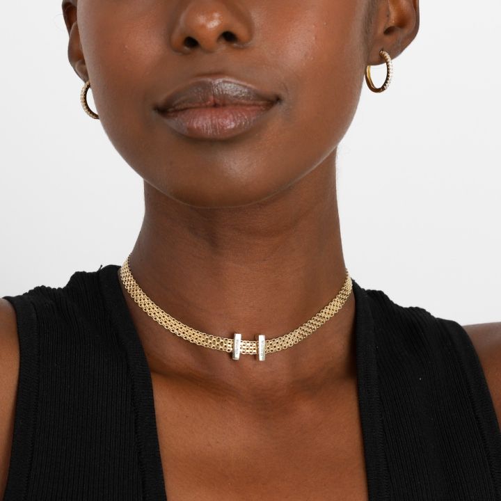 Enchanted Bars Milanese Chain Necklace [18K Gold Plated]