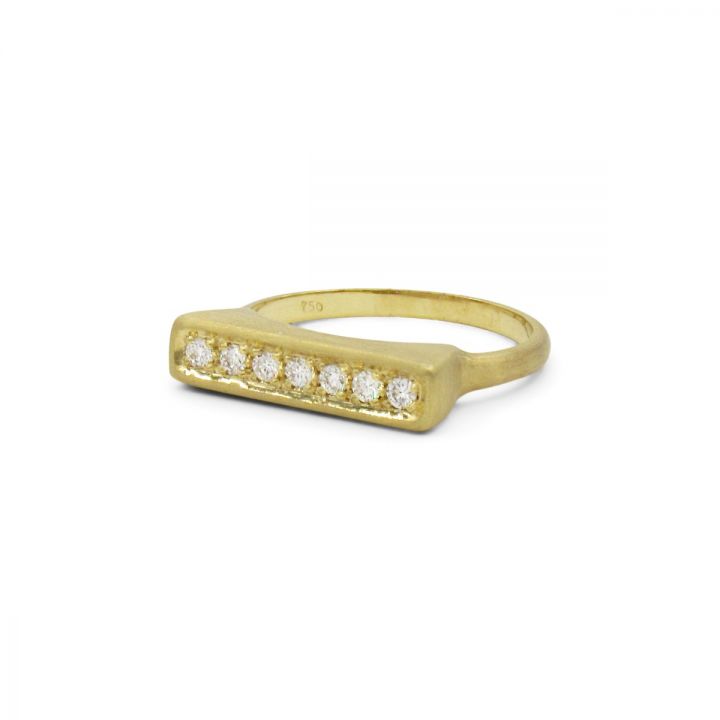 Gold Bar Ring [18K Gold]