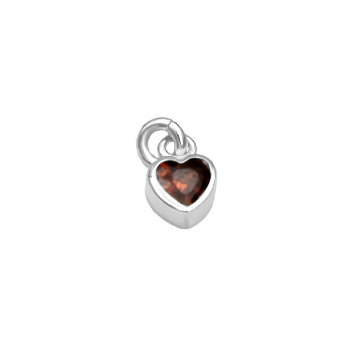 Red Heart Charm for Multi-Name Necklace [Sterling Silver]