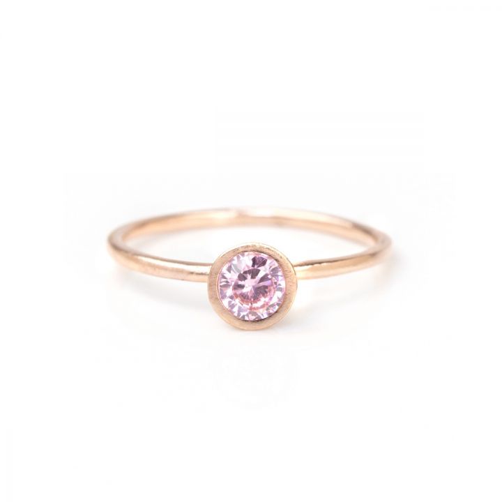 Carina Ring. Big Circle [18K Rose Gold Plated]