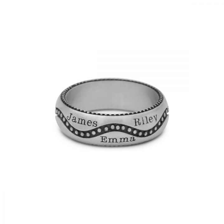 Route Naam Ring [Sterling Zilver]