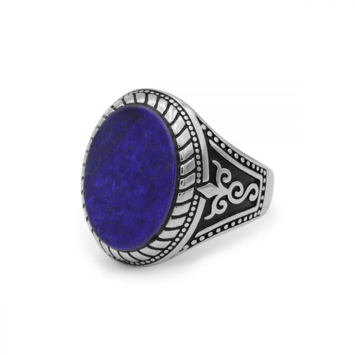 Royal Lapis Lazuli Men Ring - Sterling Silver