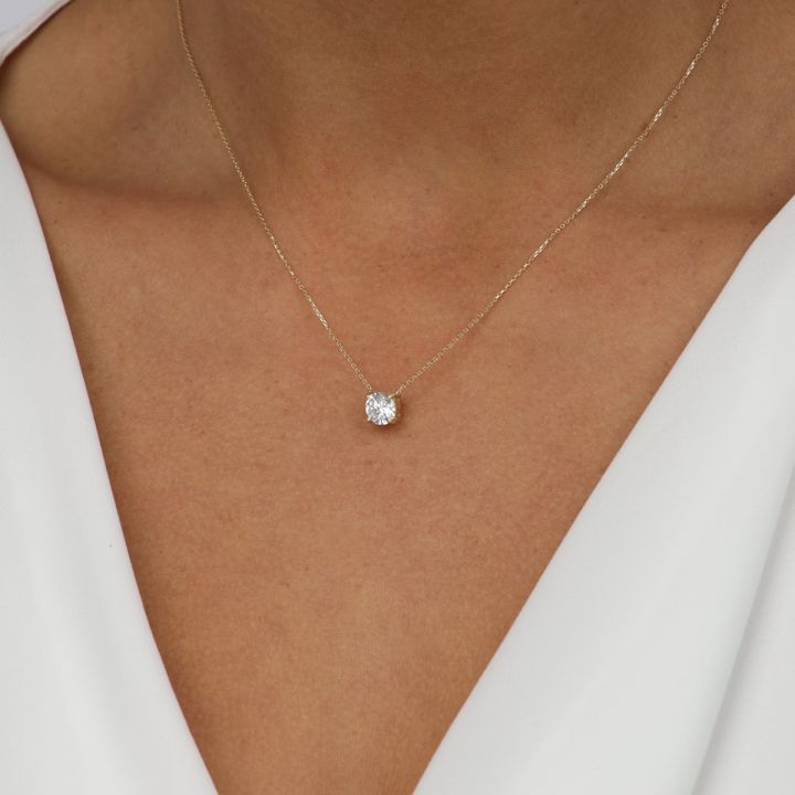 Serene Diamond Necklace [14 Karat Gold]