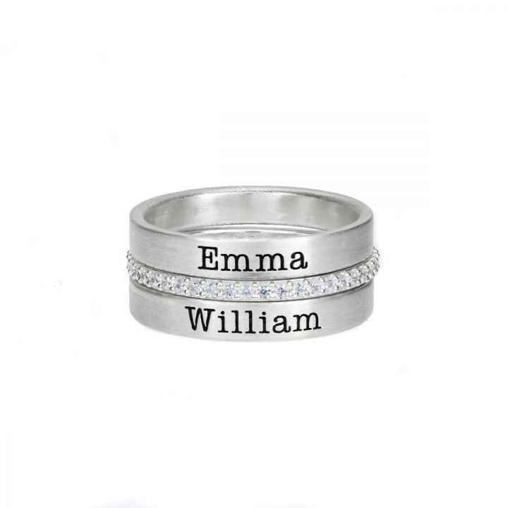 Gewoon overlopen Misschien Zuigeling Personalized Name Ring - Stackable Name Rings by Talisa