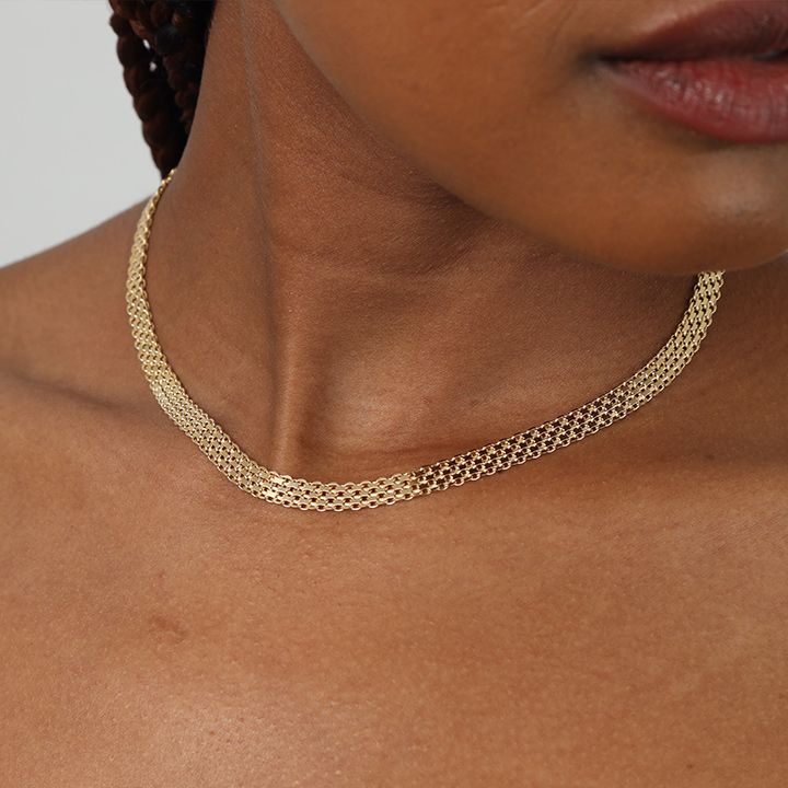 Herringbone Necklace (18K Gold Vermeil) for Her - Talis