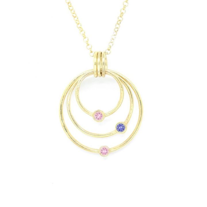 Spheres of Love Birthstone Necklace [Gold Plated]