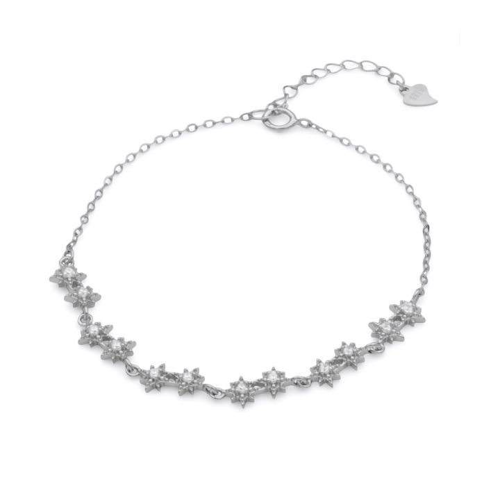 Buy Starry Night Two Layer Sterling Silver Chain Bracelet by