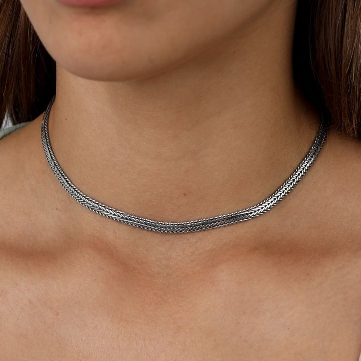 Madison Herringbone Necklace [Sterling Silver]