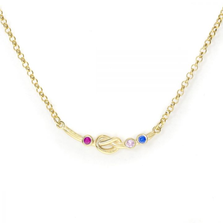 Ties Of Love Necklace Horizontal in Gold Plating by Talisa