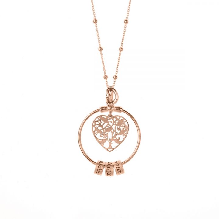Special Ties Name Necklace [18K Rose Gold Plated]