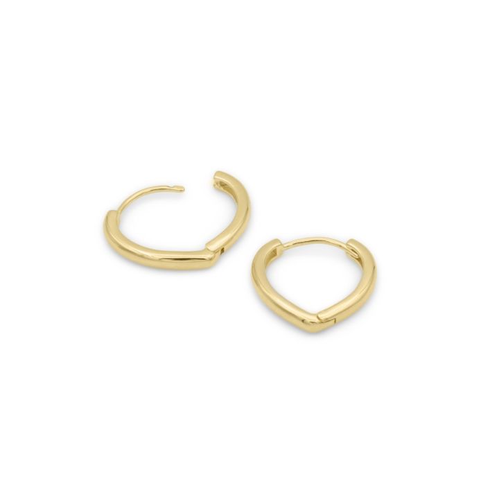 V Shape Hoop Earrings in Gold Best Gifts for Her by Talisa