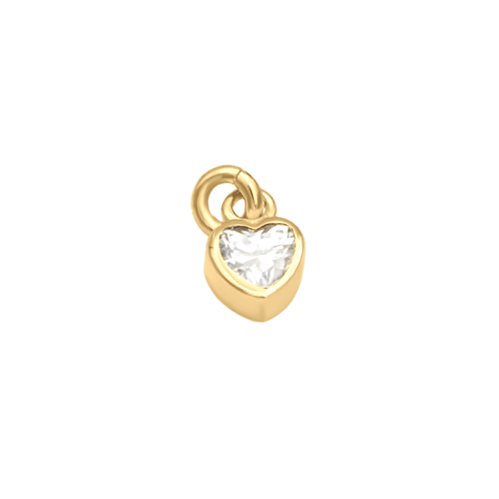 Moissanite Heart Charm for Multi-Name Necklace [18K Gold Plated]