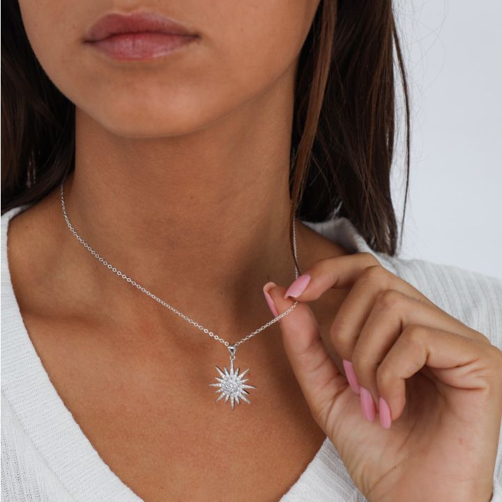 Small star necklace silver clearance