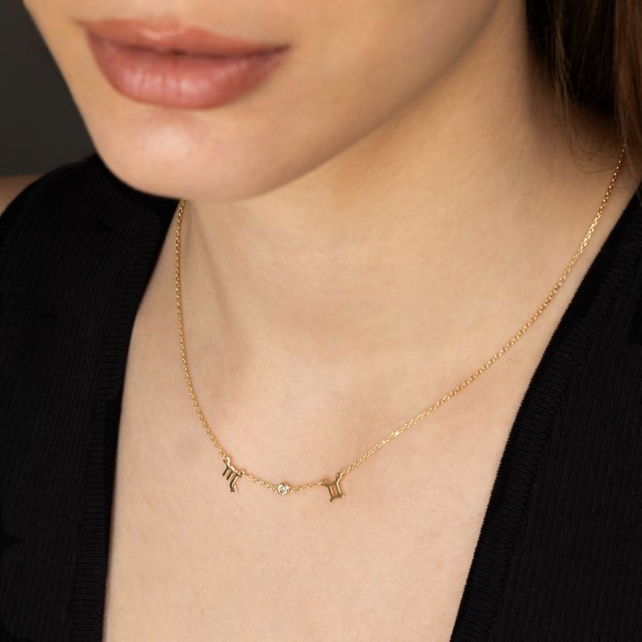 Helenas Diamant Sternzeichen Kette [583er Gold]