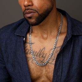 8mm Cuban Link Chain by Talisa - Silver Chains for Men