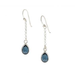 TATIANA☆[SILVER925] Dewdrop Crystal Earring 925 Sterling Silver Inspired By Elizabeth Taylor Dangle Drop