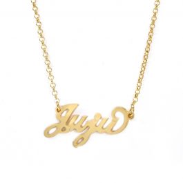 Plated in Gold Name Plate Necklace Talisa Jewelry