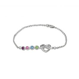 Heart Birthstone Bracelets - Mom Bracelet by Talisa